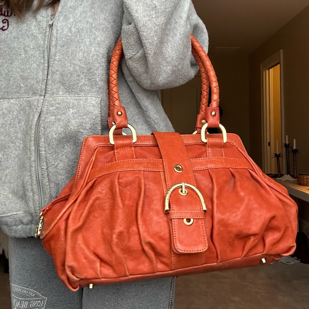 Isabella Fiore Vibrant Orange Shoulder Bag